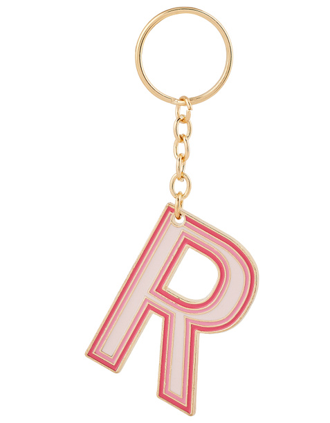 Accessorize Брелок для ключей ENAMEL METAL INTIAL (Розовый цвет), артикул 899357 | Фото 1