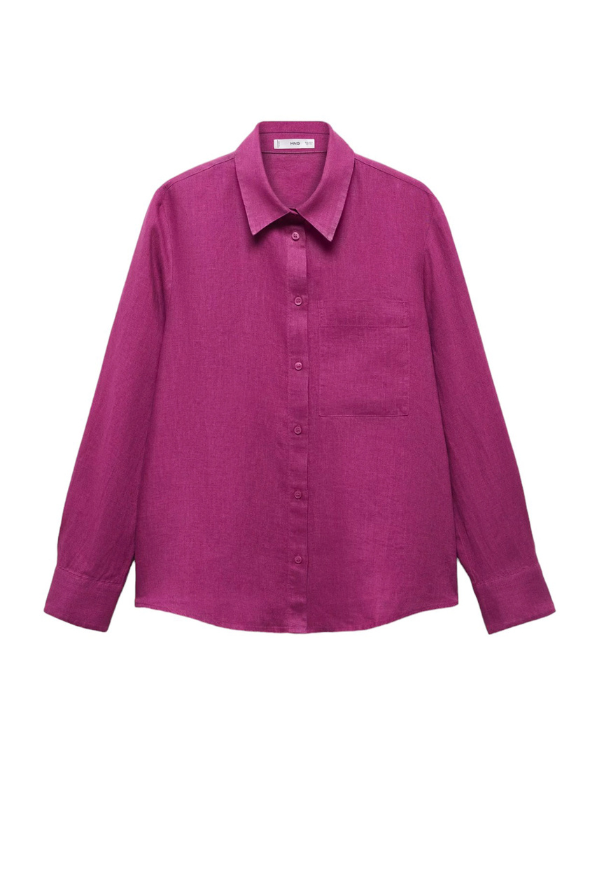 Рубашка LINO из чистого льна|Основной цвет:Фуксия|Артикул:67085722 | Фото 1