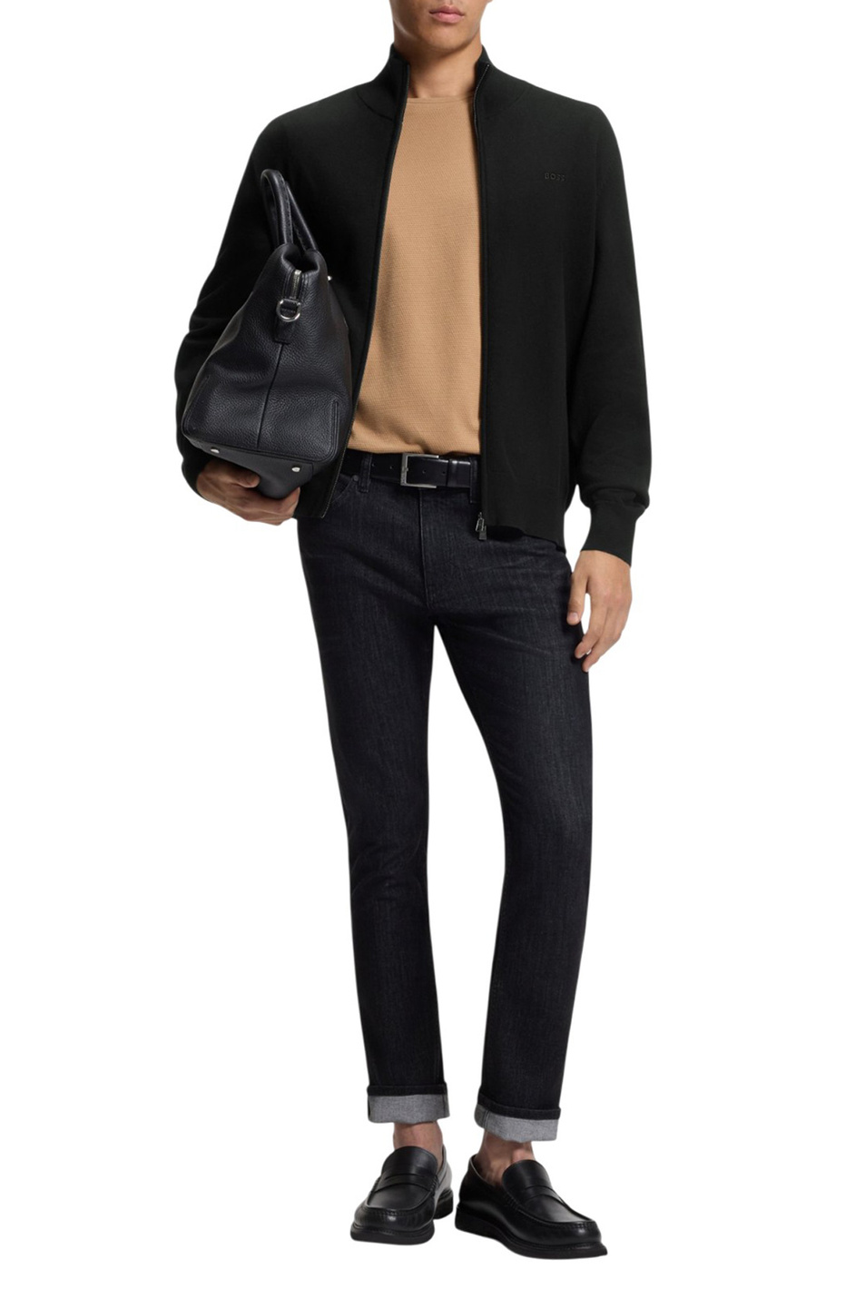 Мужской BOSS Кардиган Upalano из хлопка (цвет ), артикул 50556345 | Фото 2