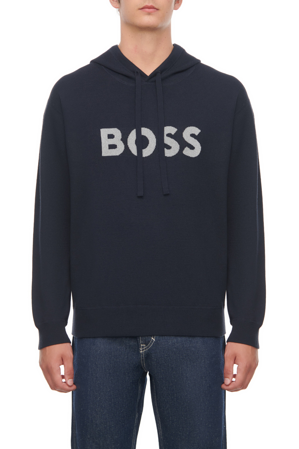 Мужской BOSS Толстовка из смесовой шерсти с логотипом (цвет ), артикул 50498939 | Фото 1