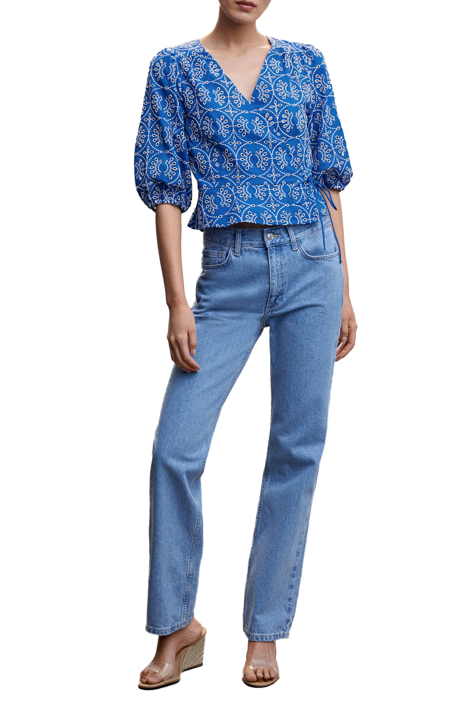 Женский Mango Блузка ZAFI с вышивкой (цвет ), артикул 47038632 | Фото 2