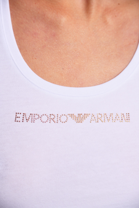 Emporio Armani Майка из эластичного хлопка ( цвет), артикул 163319-9A263 | Фото 2