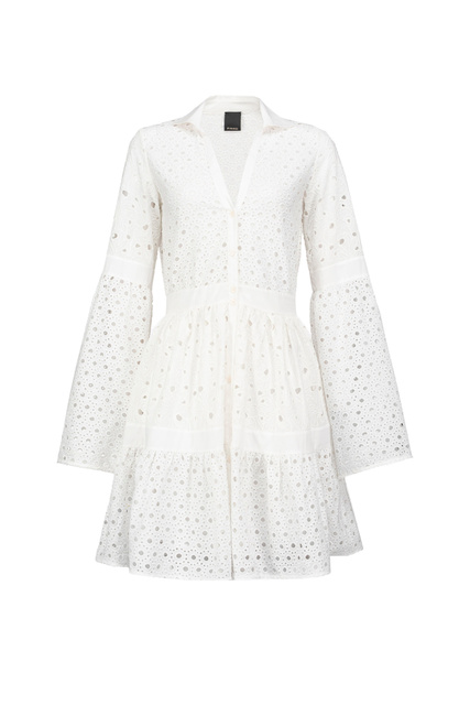 Платье с ажурной вышивкой|Основной цвет:Белый|Артикул:1G1775Y7RQ | Фото 1