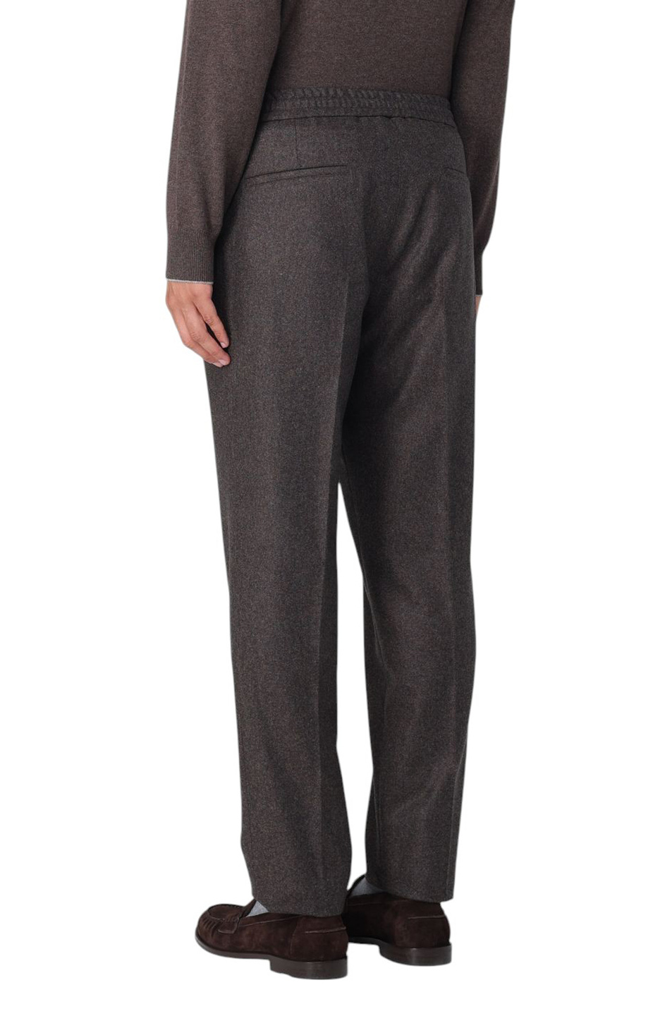 Брюки из шерсти|Основной цвет:Коричневый Мужской Brunello Cucinelli Брюки из шерсти (цвет ), артикул M038PE1710 | Фото 6