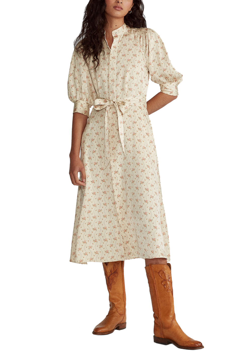 Polo Ralph Lauren Атласное платье с цветочным принтом (цвет ), артикул 211811569001 | Фото 2