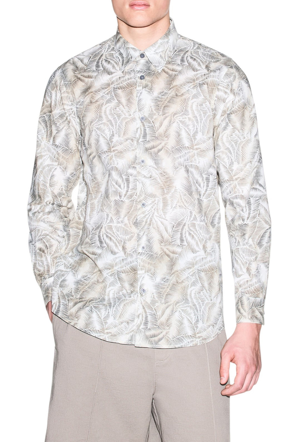 Мужской Armani Exchange Рубашка из хлопка с принтом (цвет ), артикул XM002290-AF22716 | Фото 3