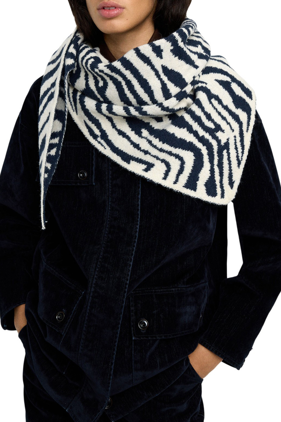 Шарф с принтом|Основной цвет:Синий Женский Parfois Шарф с принтом (цвет ), артикул 240607 | Фото 3