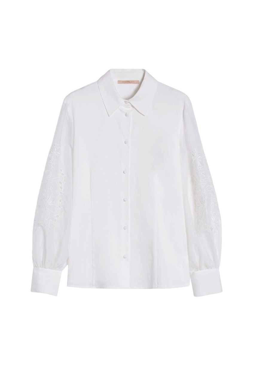 Блузка MUSEO с вышивкой|Основной цвет:Белый|Артикул:2411111012 | Фото 1