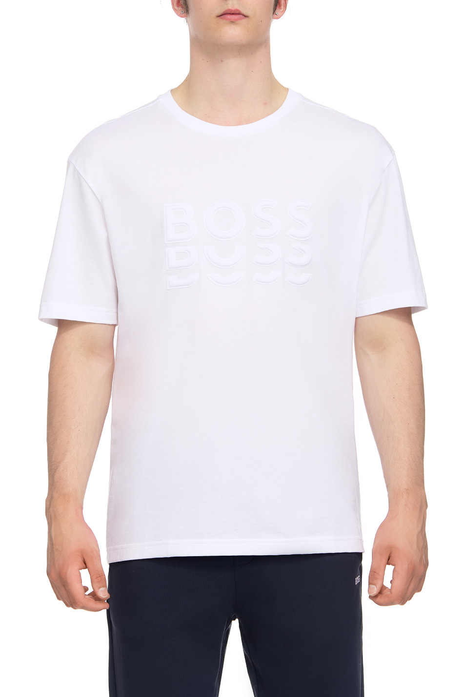 Мужской BOSS Футболка из натурального хлопка с логотипом (цвет ), артикул 50495876 | Фото 1