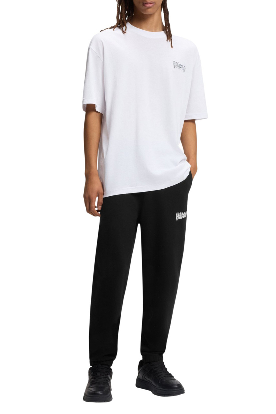 Брюки Nyrotro из хлопка|Основной цвет:Черный Мужской HUGO Брюки Nyrotro из хлопка (цвет ), артикул 50549779 | Фото 2