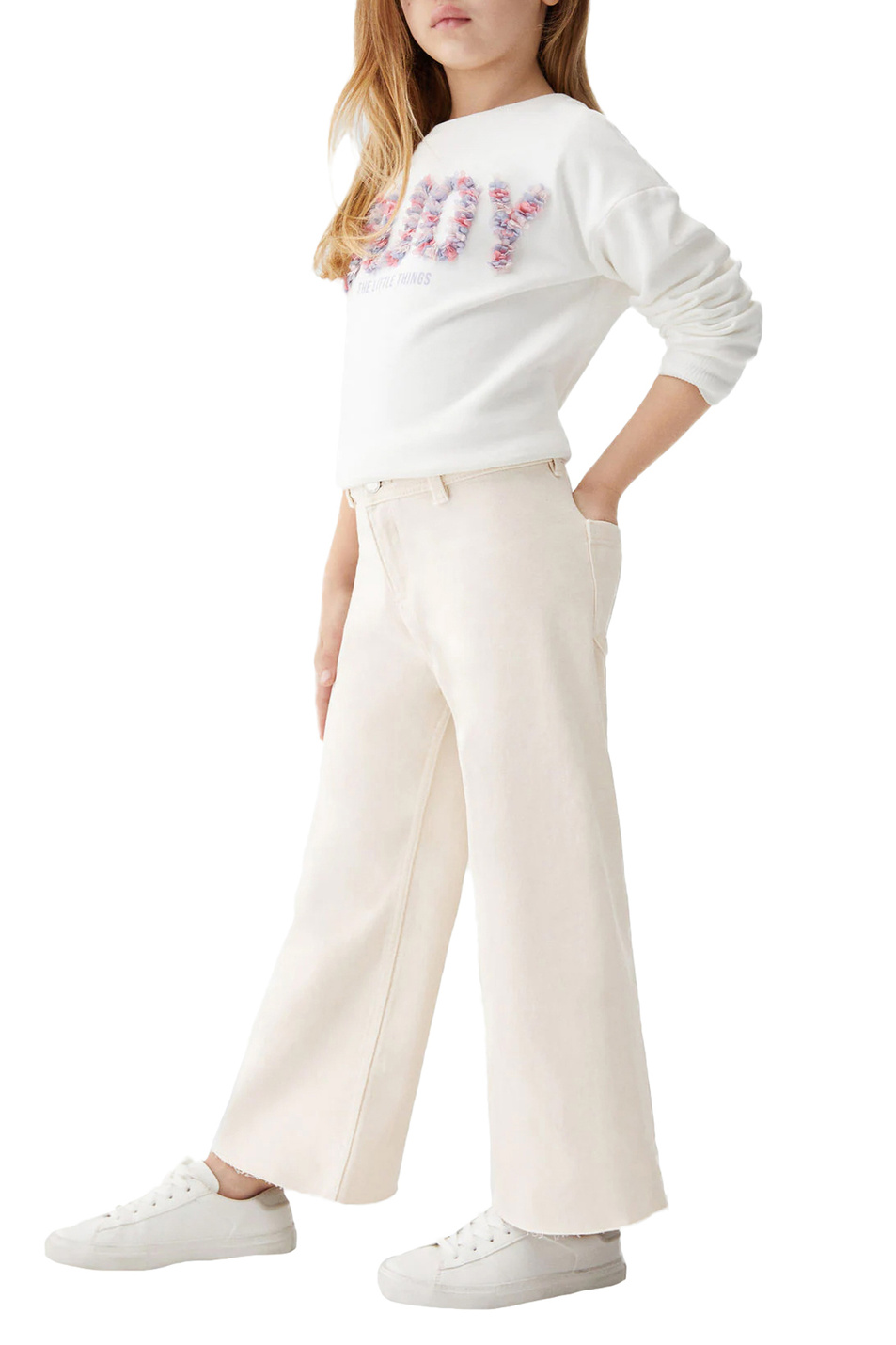 Девочкам Mango Kids Джинсы-кюлоты SEAMLESS (цвет ), артикул 47093264 | Фото 4