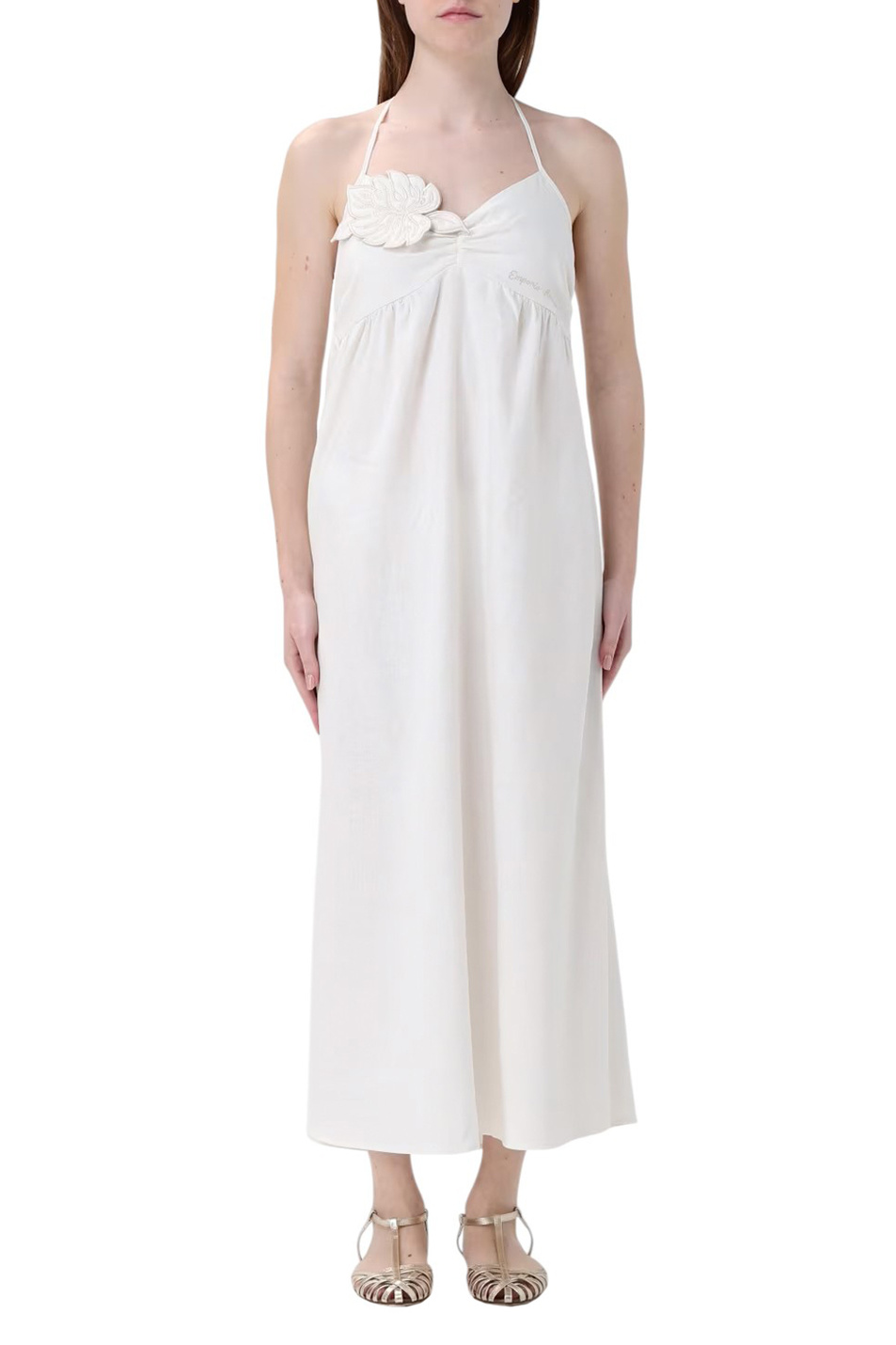 Женский Emporio Armani Платье из льна и вискозы (цвет ), артикул EW000818-AF12201 | Фото 3
