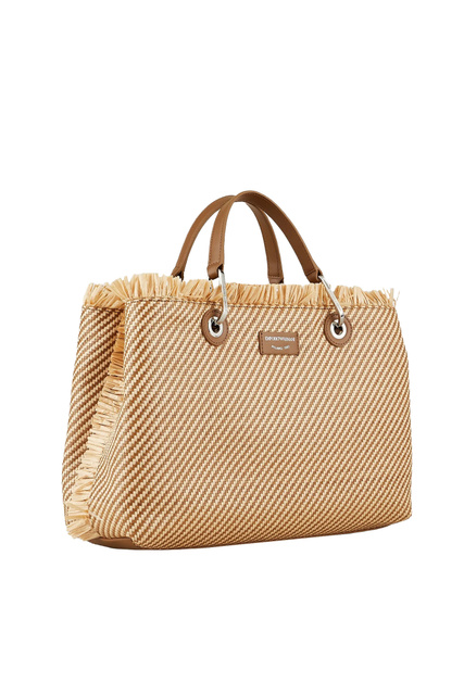Плетеная сумка-шоппер|Основной цвет:Коричневый|Артикул:Y3D165-Y398E | Фото 2