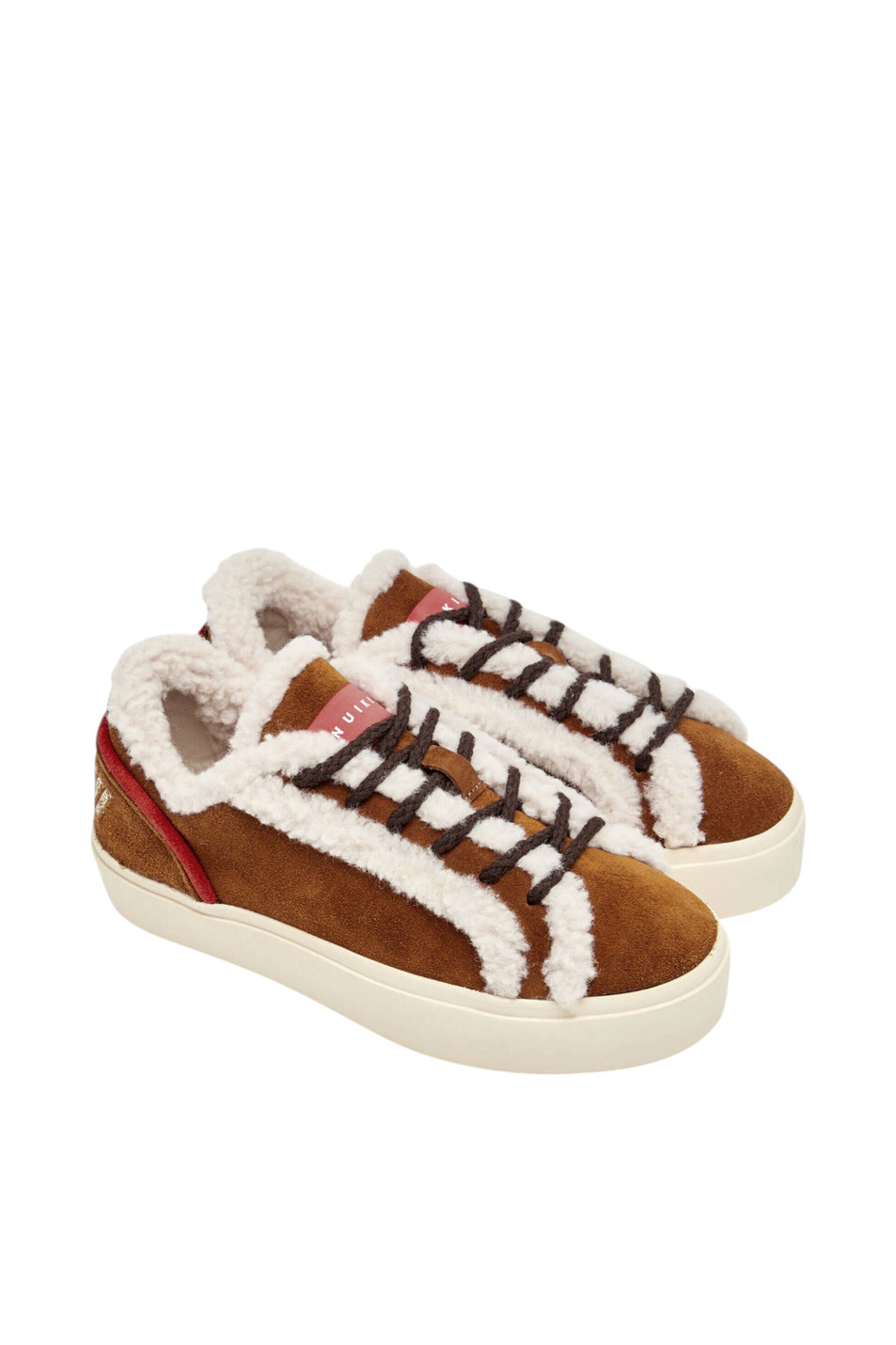 Кеды LILA SHEARLING LACE UP с натуральным мехом|Основной цвет:Коричневый Женский Inuikii Кеды LILA SHEARLING LACE UP с натуральным мехом (цвет ), артикул 1001.001.0571 | Фото 2