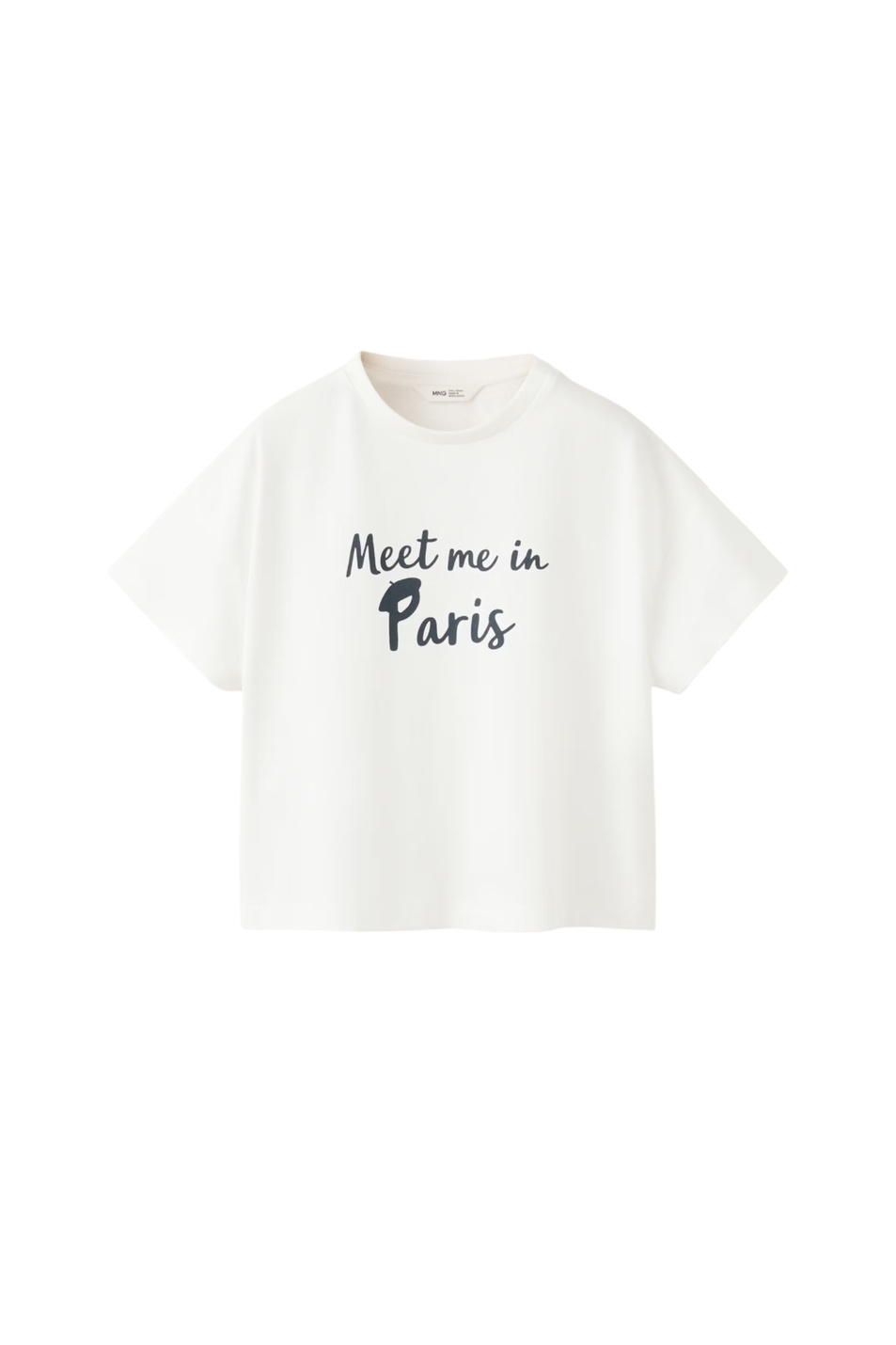 Девочкам Mango Kids Футболка PARIS из хлопка (цвет ), артикул 37032908 | Фото 1