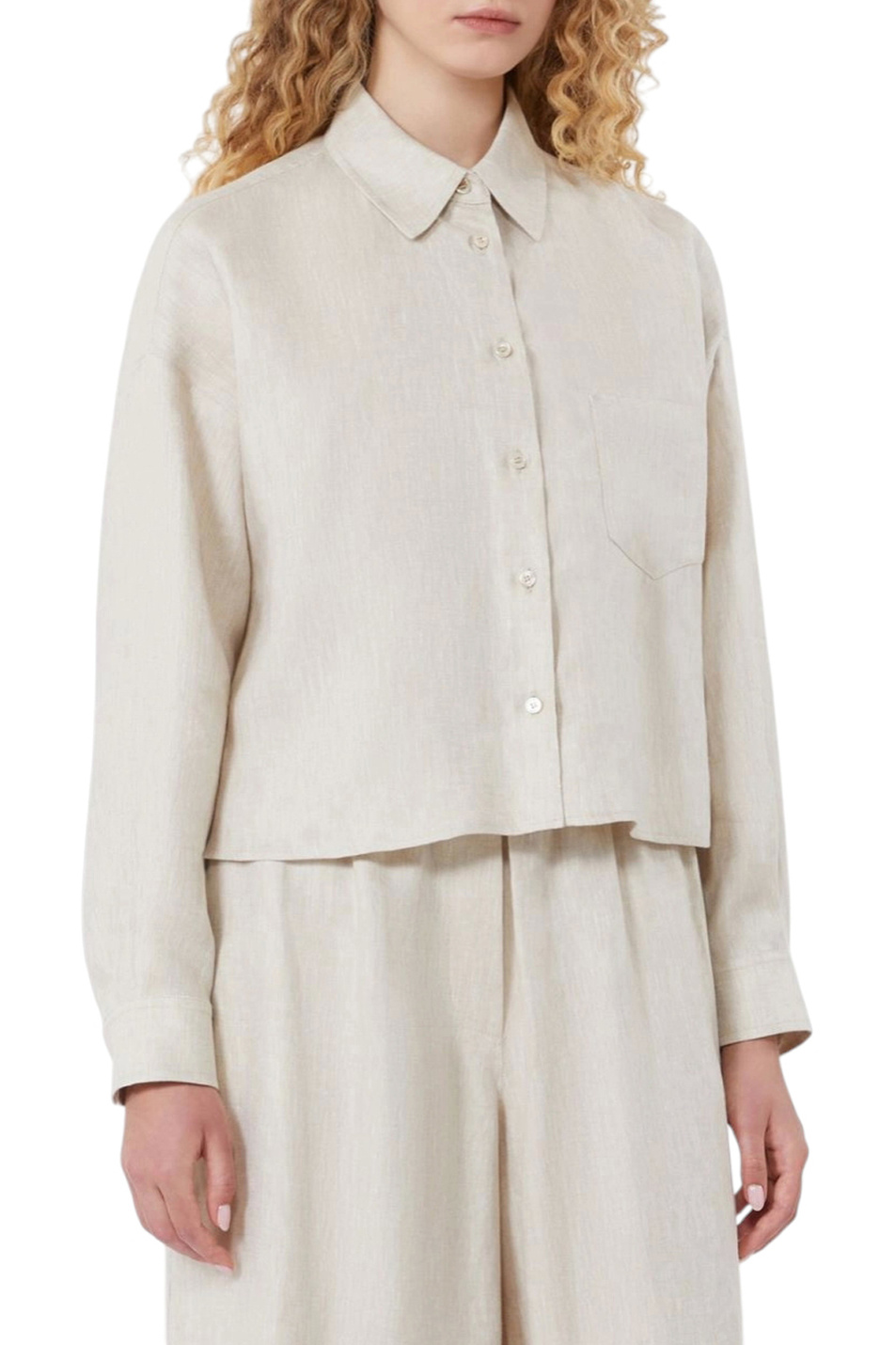 Женский Weekend Max Mara Рубашка CAPO из льна (цвет ), артикул 2615041022 | Фото 3