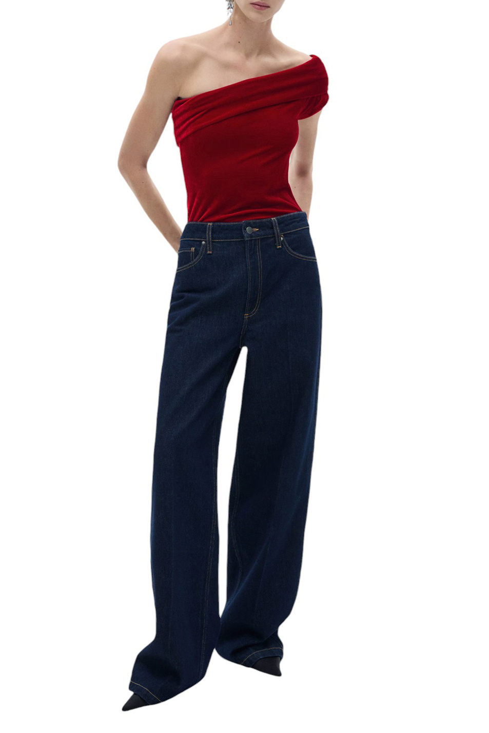 Боди XLUNA бархатное|Основной цвет:Красный Женский Mango Боди XLUNA бархатное (цвет ), артикул 77099060 | Фото 2