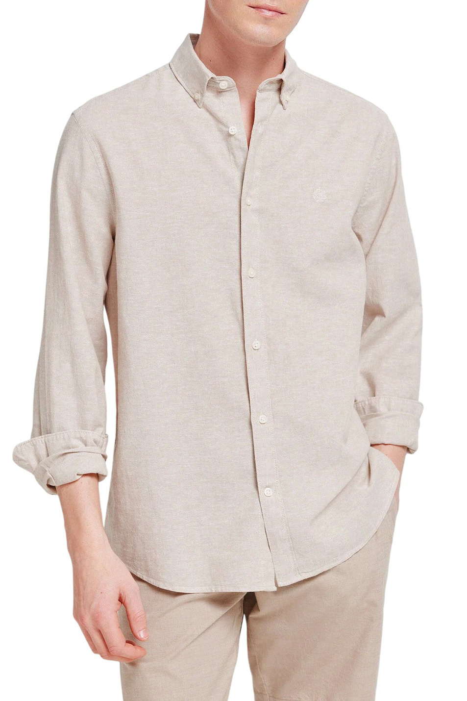 Мужской Springfield Рубашка из хлопка и льна (цвет ), артикул 0993388 | Фото 1