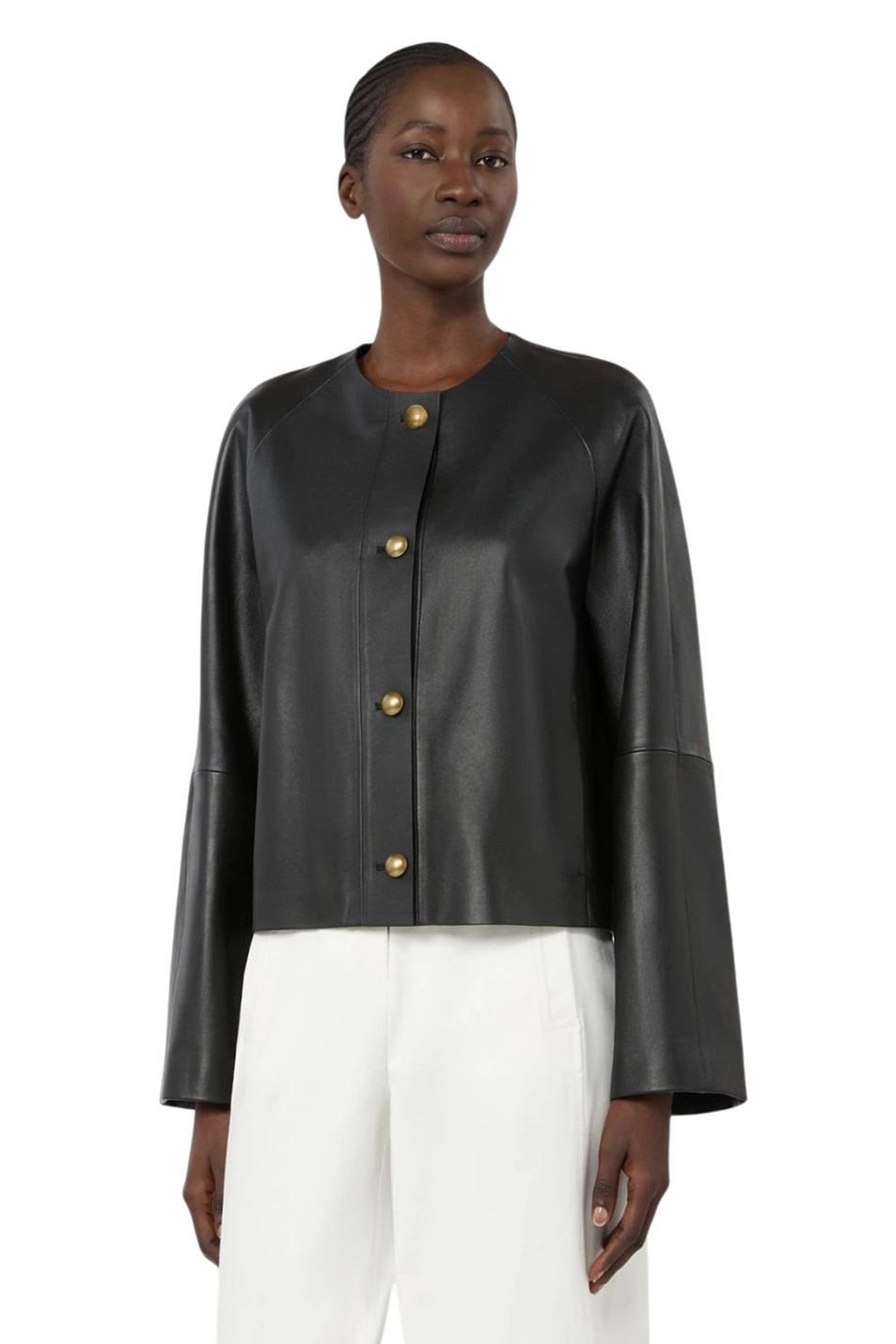 Женский Max Mara Куртка BOUQUET из натуральной кожи (цвет ), артикул 2621446011 | Фото 4