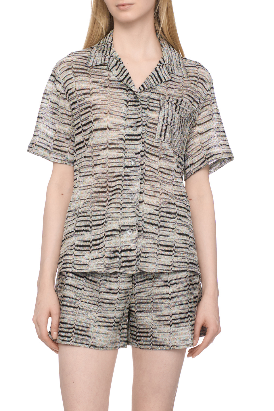 Женский Missoni Рубашка с люрексом (цвет ), артикул DS25SJ02-BR00ZW | Фото 3
