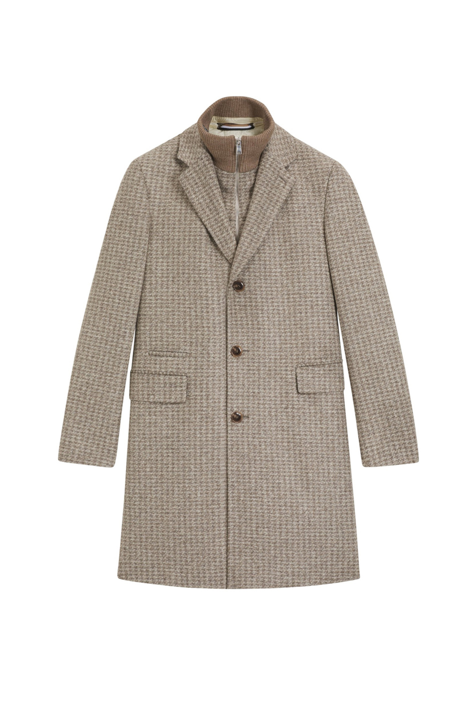 Полупальто Hyde со съемным воротником|Основной цвет:Бежевый Мужской BOSS Полупальто Hyde со съемным воротником (цвет ), артикул 50551612 | Фото 1