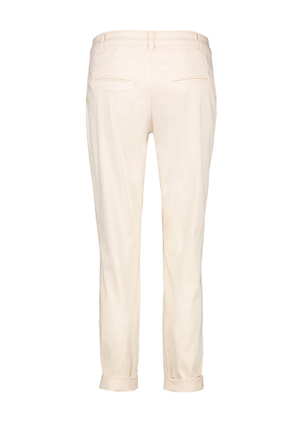 Однотонные брюки с отворотом|Основной цвет:Кремовый|Артикул:920977-19061 | Фото 2