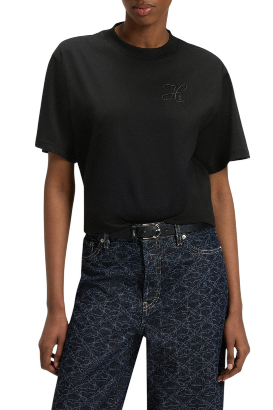 Женский HUGO Футболка Vintage Tee с вышивкой (цвет ), артикул 50550901 | Фото 3