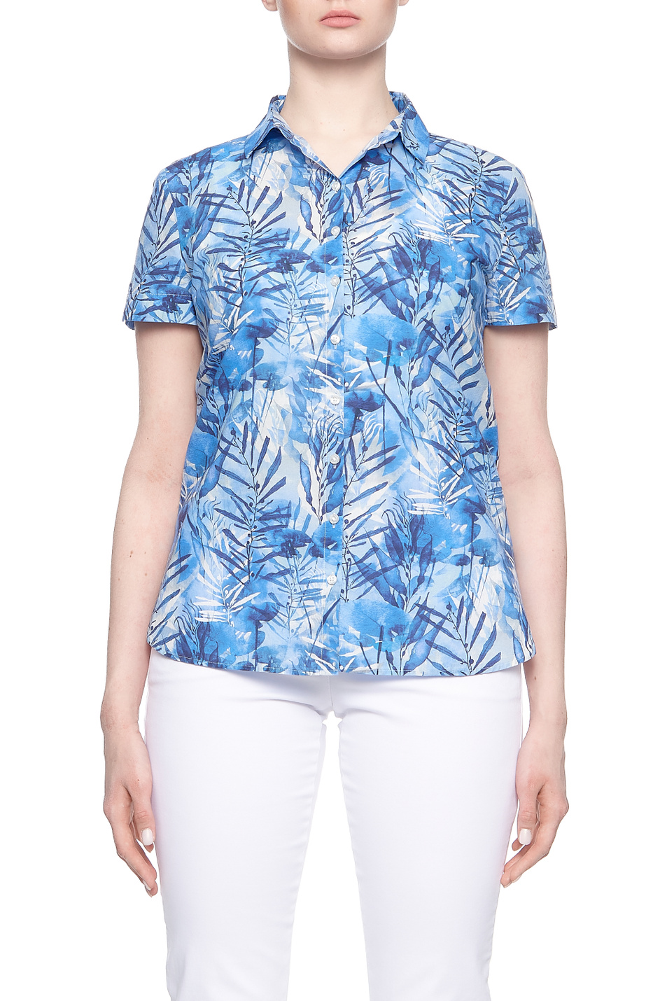 Женский Gerry Weber Рубашка с коротким рукавом из органического хлопка (цвет ), артикул 460350-66483 | Фото 4