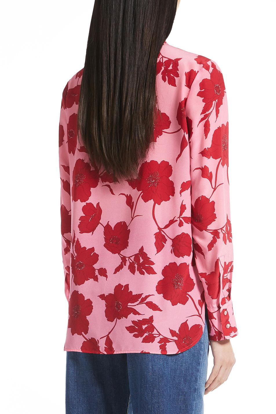 Женский Max Mara Шелковая блузка SIBARI с принтом (цвет ), артикул 61160329 | Фото 4