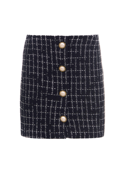 Твидовая юбка GINETTE|Основной цвет:Черный|Артикул:100370A0IO | Фото 1