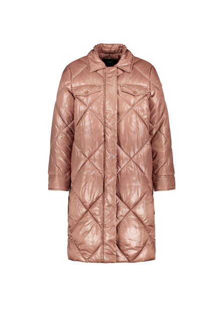 Однотонное стеганое пальто|Основной цвет:Коричневый|Артикул:250039-11600 | Фото 1