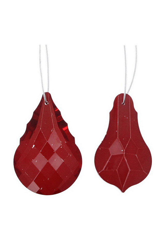 Не имеет пола Gisela Graham Елочная игрушка "Красный кулон" 6 см (цвет ), артикул 15362 | Фото 1