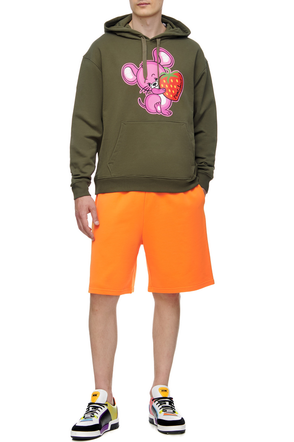 Мужской Moschino Толстовка с принтом и карманом-кенгуру (цвет ), артикул A1714-7028 | Фото 2