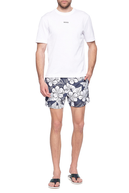 Быстросохнущие шорты для плавания Piranha с принтом|Основной цвет:Серый|Артикул:50434634 | Фото 2
