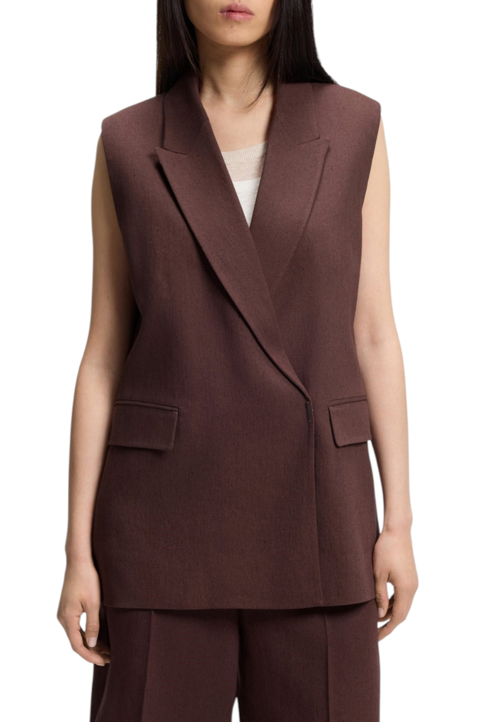 Женский BOSS Жилет Jankania из смесового льна (цвет ), артикул 50557435 | Фото 3