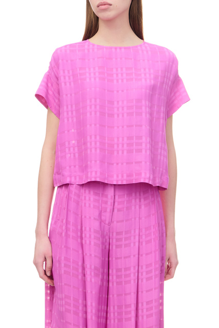 Блузка с принтом|Основной цвет:Розовый|Артикул:D4NK1E-D9900 | Фото 1