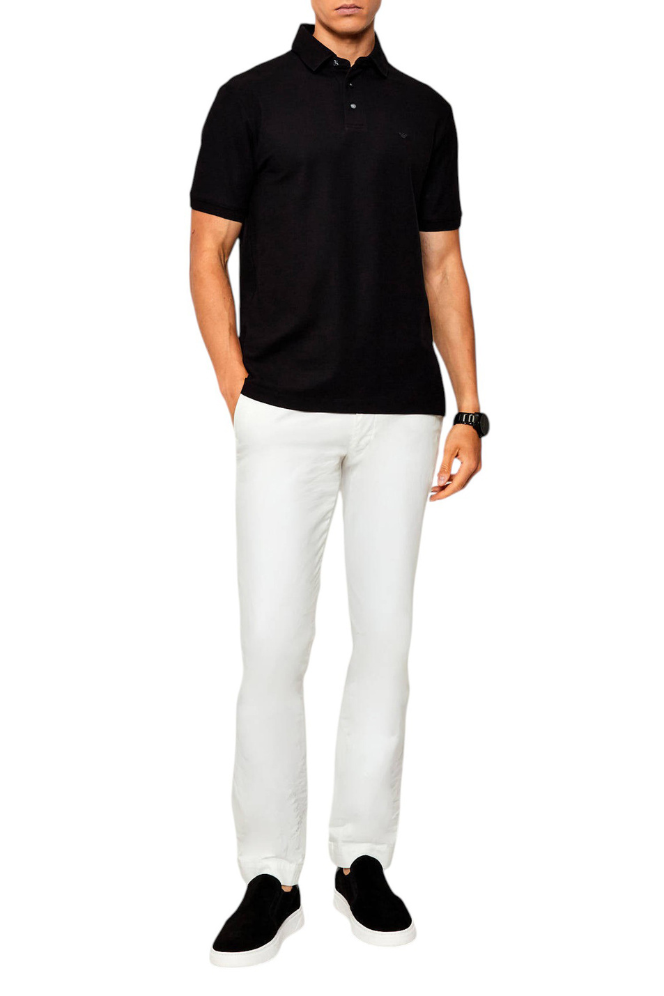 Мужской Emporio Armani Поло из хлопка (цвет ), артикул EM002998-AF10497 | Фото 3