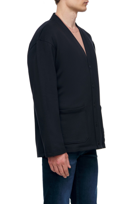 Zegna Однотонный кардиган с накладными карманами (Черный цвет), артикул N6MP01270 | Фото 3
