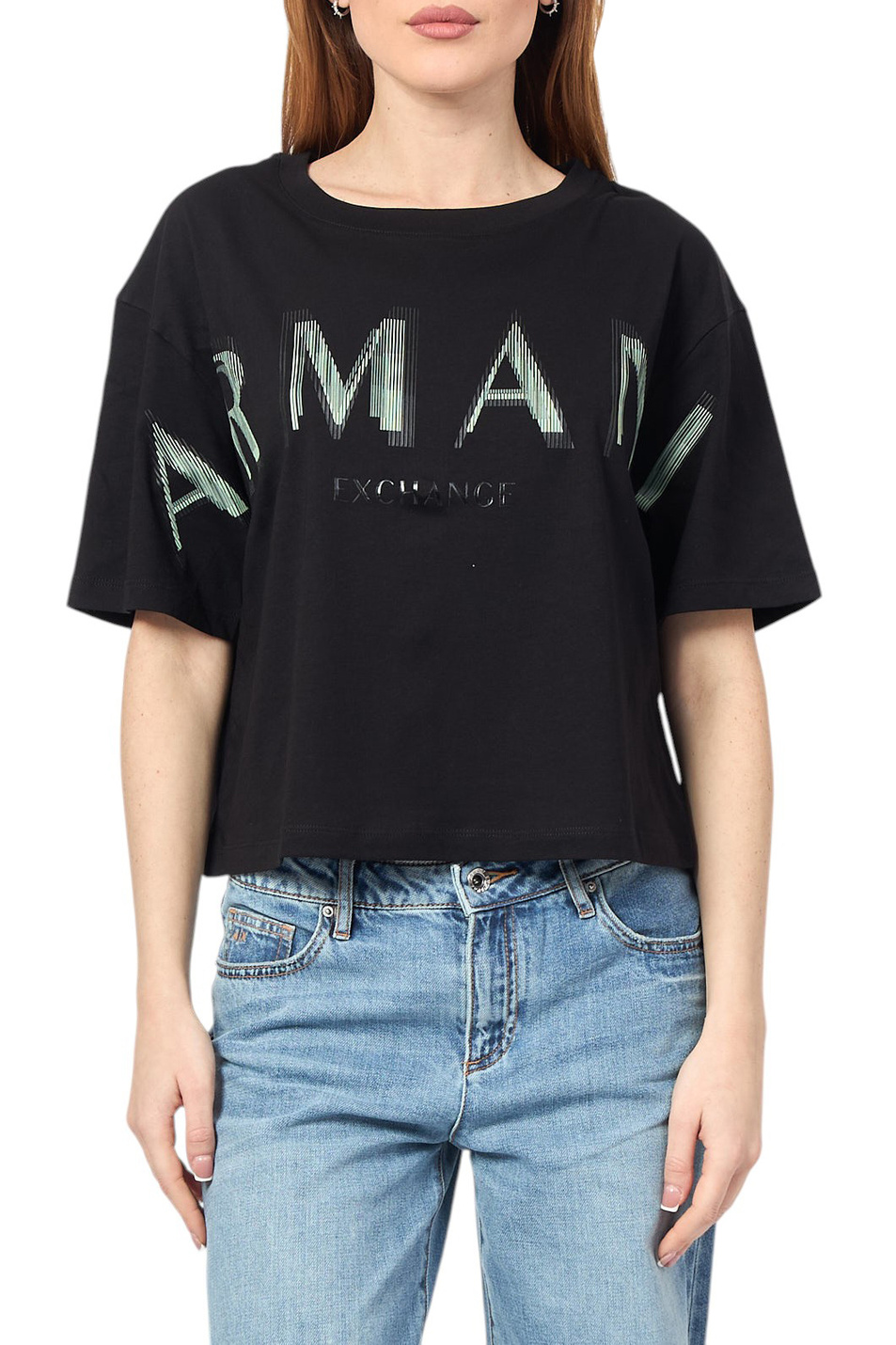 Женский Armani Exchange Футболка с логотипом (цвет ), артикул XW000520-AF10359 | Фото 3