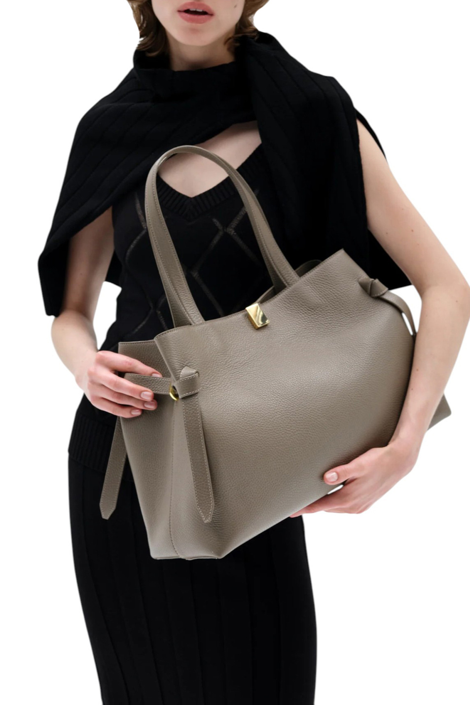 Женский Yuzefi Сумка GYOZA TOTE из натуральной кожи (цвет ), артикул YUZPF25-HB-GZT-S018 | Фото 5
