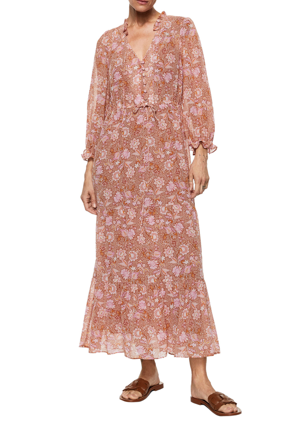 Женский Mango Платье FIFTY с цветочным принтом (цвет ), артикул 37023847 | Фото 2