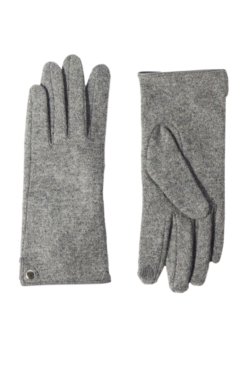 Перчатки из смесовой шерсти|Основной цвет:Серый|Артикул:214955 | Фото 1