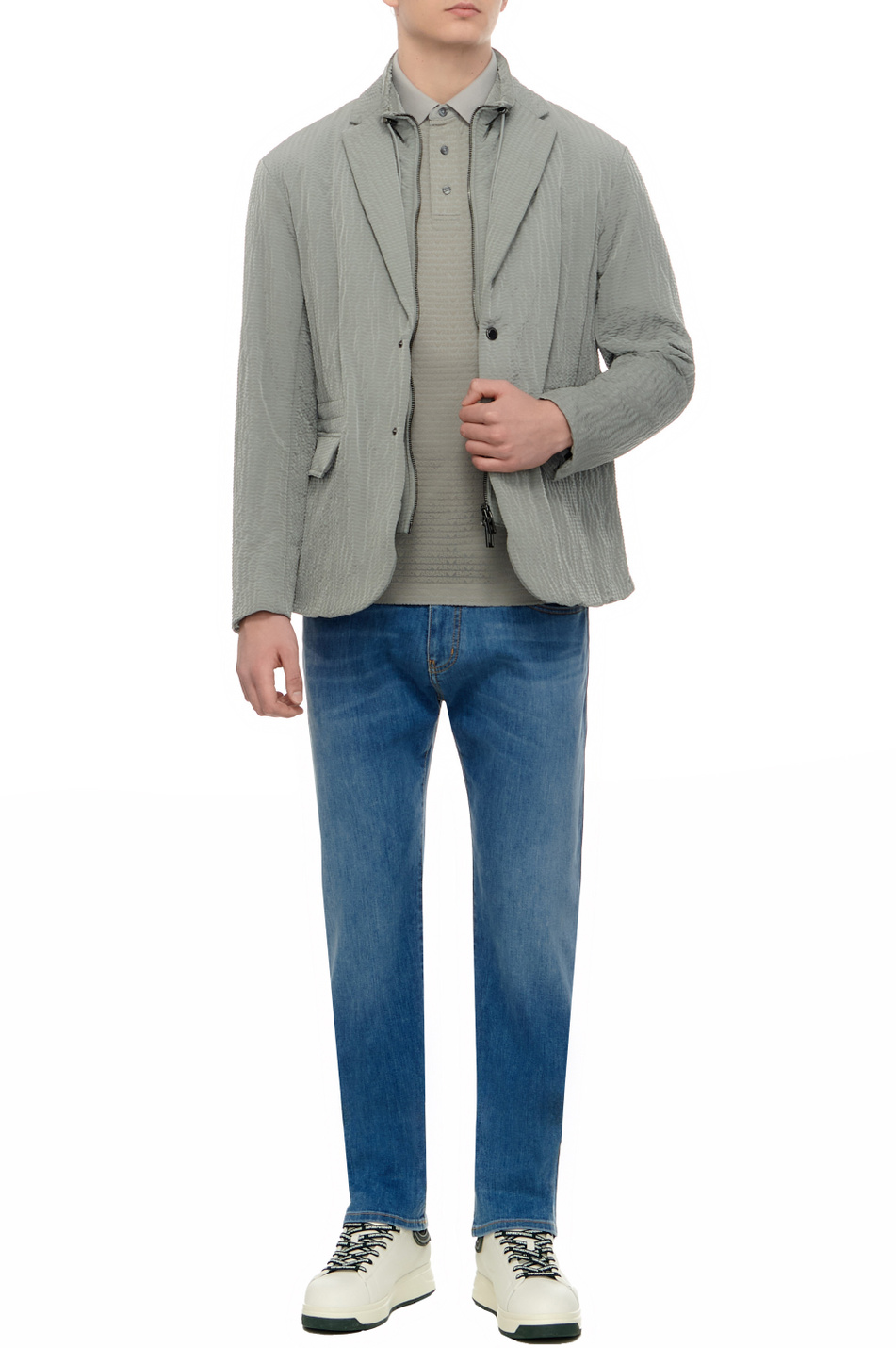 Мужской Emporio Armani Куртка на молнии и кнопках (цвет ), артикул 3D1GF3-1NJUZ | Фото 2