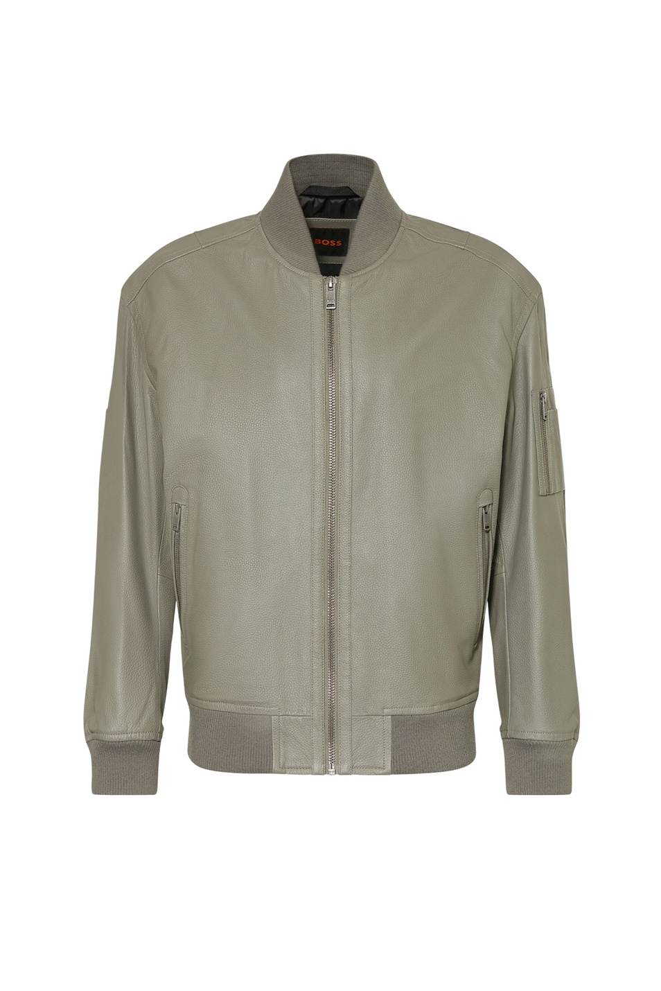Мужской BOSS Бомбер Jakri из натуральной кожи (цвет ), артикул 50552151 | Фото 1