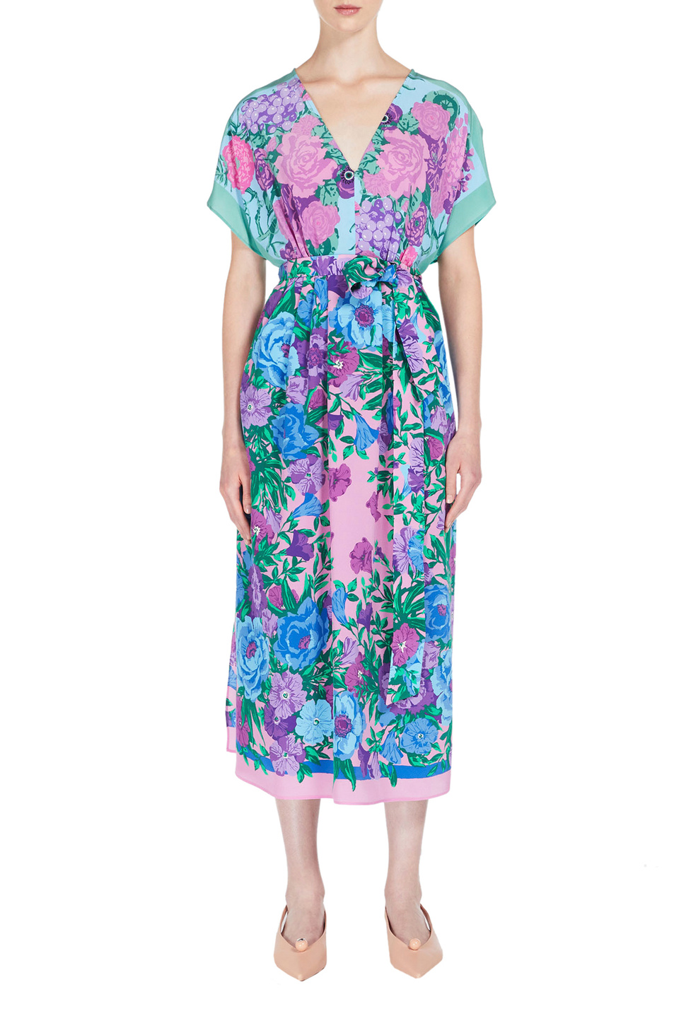 Женский Weekend Max Mara Платье CANOSA из чистого шелка с принтом (цвет ), артикул 2352210431 | Фото 3