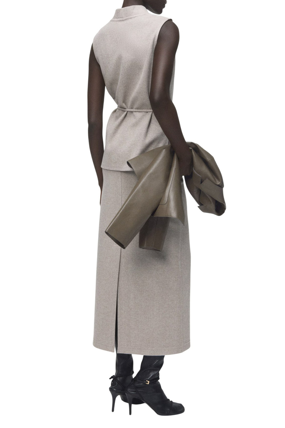 Топ ANCONA с поясом|Основной цвет:Серый Женский Mango Топ ANCONA с поясом (цвет ), артикул 17937803 | Фото 4