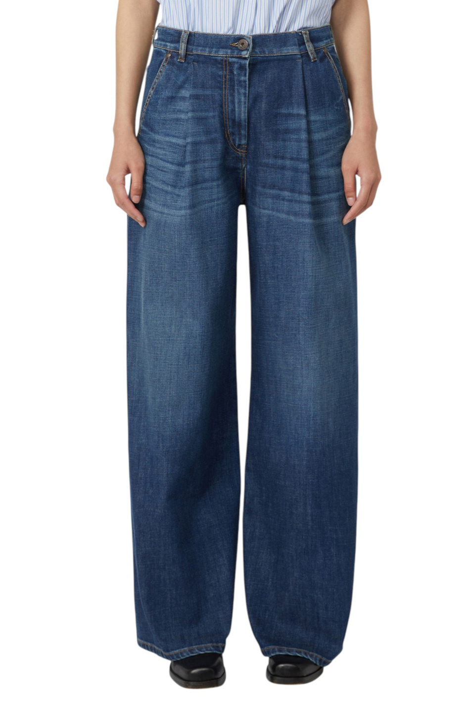 Женский Weekend Max Mara Джинсы ORTLES из эластичного хлопка (цвет ), артикул 2525186041 | Фото 3