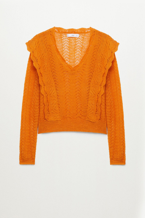 Mango Укороченный ажурный свитер FRILLA ( цвет), артикул 87000547 | Фото 1