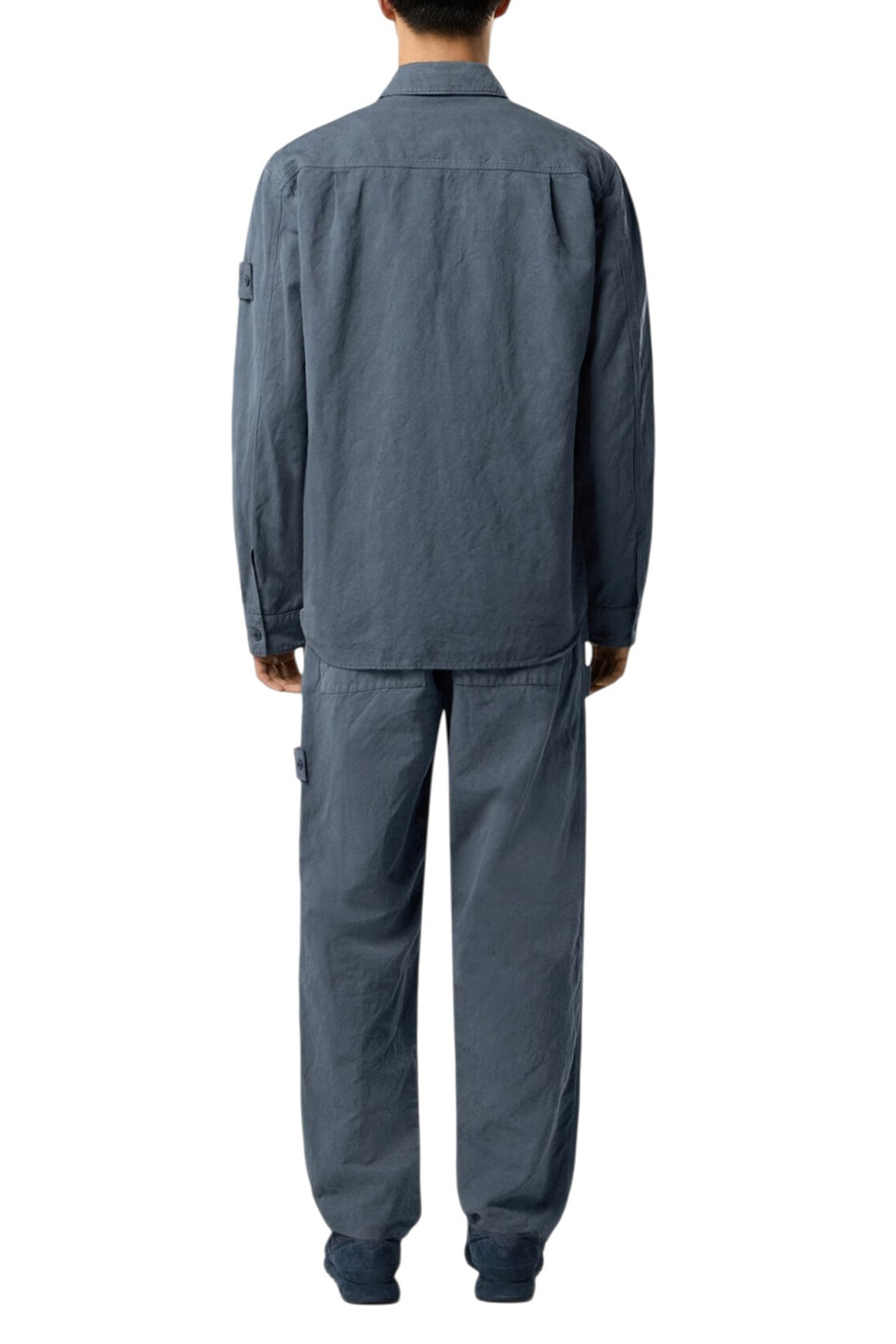 Мужской Stone Island Куртка-рубашка из хлопка и льна (цвет ), артикул L1S151200012-S0F36 | Фото 5