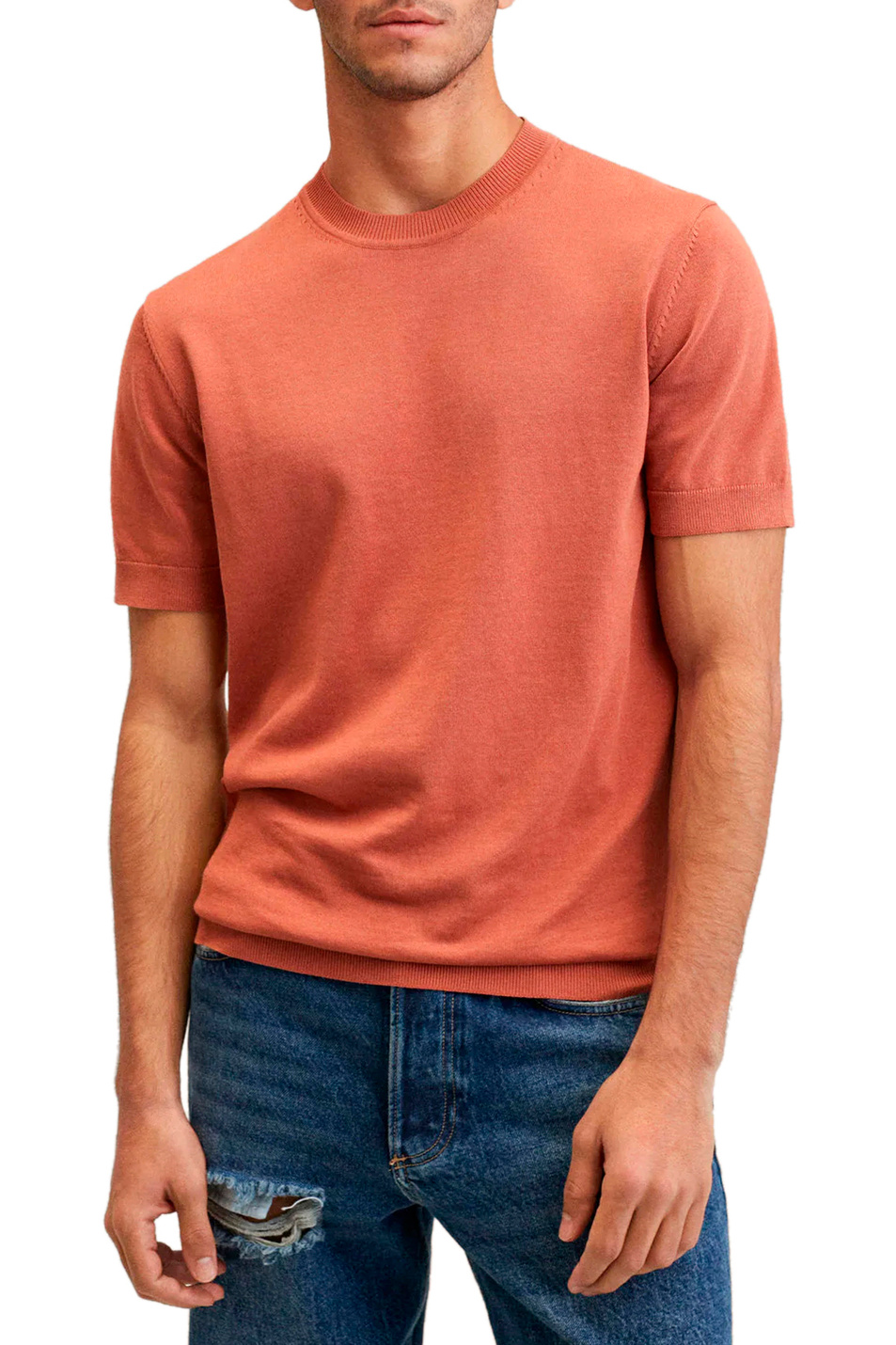 Мужской Mango Man Джемпер ARRAONA с коротким рукавом (цвет ), артикул 27075903 | Фото 3